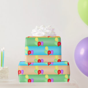 Colorful Birthday Balloons Patroon Cadeaupapier