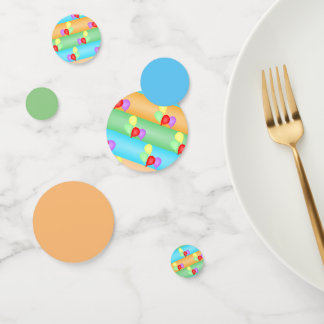 Colorful Birthday Balloons Patroon Confetti