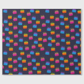 Colorful Birthday Cakes Cadeaupapier (Vlak)