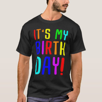 Colorful Birthday for Girl Boys Toddler & Kinder T-shirt