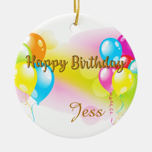 Colorful Birthday Keramisch Ornament (Voorkant)
