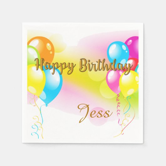 Colorful Birthday Servetten (Voorkant)