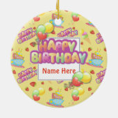Colorful Birthday Sweets Keramisch Ornament (Achterkant)