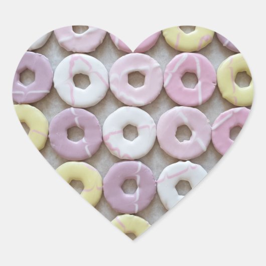 Colorful Biscuits Hart Sticker (Voorkant)