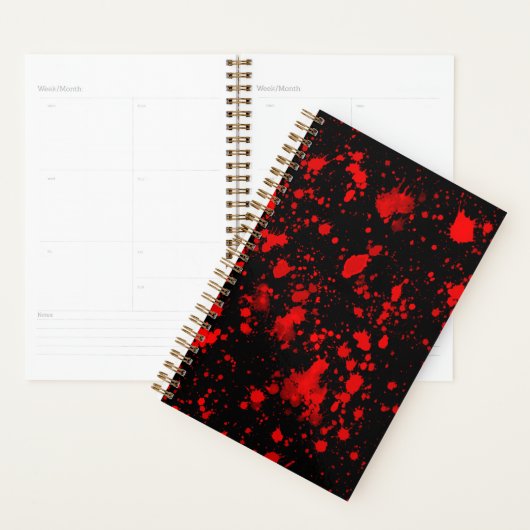 Colorful Black Red Paint Splatter Artistic Splash (Devant avec enveloppe)