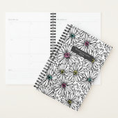 Colorful Black + White Daisies Pattern Planner (Display)