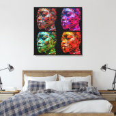 Colorful Black Women Stretched Canvas Print (Insitu (Slaapkamer))