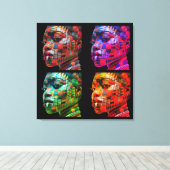 Colorful Black Women Stretched Canvas Print (Insitu (Houten vloer))