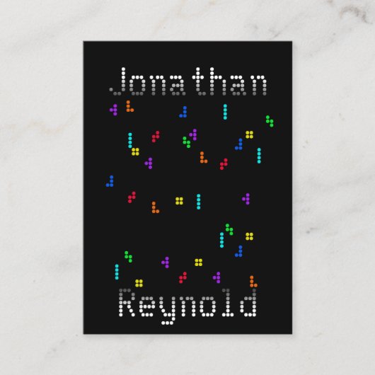 Colorful Block Puzzle Game Developer Designer Visitekaartje (Voorkant)