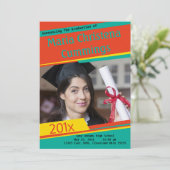 Colorful Blocking Afstuderen aankondiging (Staand voorkant)