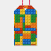 Colorful Blocks Birthday Bedankt Cadeaulabel (Achterkant)