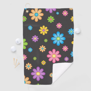 Colorful Bloemenmeisje Power Hippie Golfhanddoek