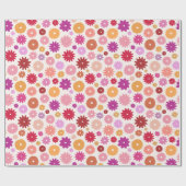 Colorful Blooms Big Pattern Cadeaupapier (Vlak)