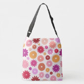 Colorful Blooms Large Pattern Crossbody Tas (Achterkant)