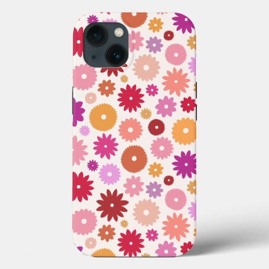Colorful Blooms Pattern Case-Mate iPhone Case (Achterkant)