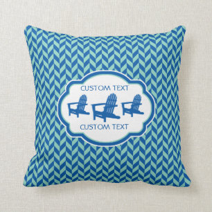 Colorful Blue Adirondack ondervoorzitter Pillow Kussen