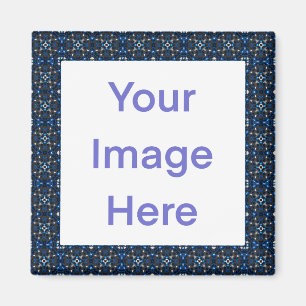 Colorful Blue Bold Geometric Magneet