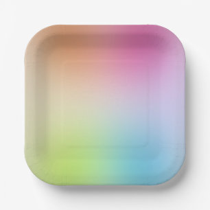 Colorful Blue Green Yellow Oranje Roze Rood Paars Papieren Bordje