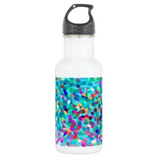 Colorful Blue Multicolored Abstract Art Patroon Waterfles