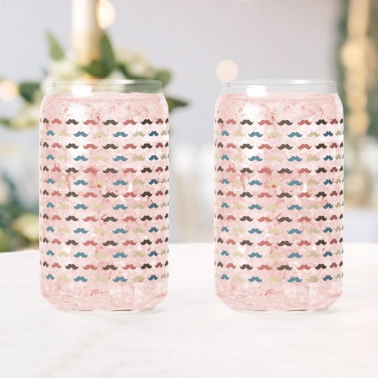 Colorful Blue Orange Brown Hipster Mustaches (Insitu (Mariage))