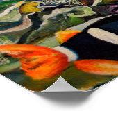 Colorful Blue Red Yellow Marine Animals Poster (Hoek)