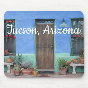 Colorful Blue Southwest home Tucson, Arizona Muismat