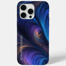 Colorful Blue Swirl Pattern iPhone 15 Pro Max Hoesje