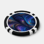 Colorful Blue Swirl Pattern Poker Chips (Enkel)