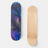 Colorful Blue Swirl Pattern Skateboard (Voorkant)