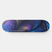 Colorful Blue Swirl Pattern Skateboard (Horizontaal)