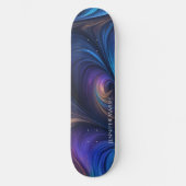 Colorful Blue Swirl Pattern Skateboard (Voorkant)