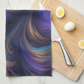Colorful Blue Swirl Pattern Theedoek (Quarter Fold)