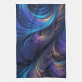 Colorful Blue Swirl Pattern Theedoek (Verticaal)