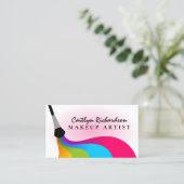 Colorful Blush Makeup Artist Visitekaartje (Staand voorkant)