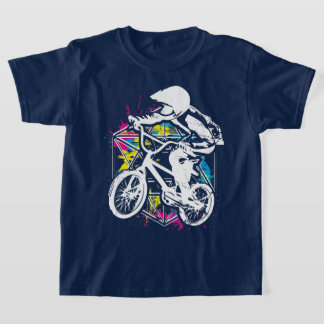 Colorful Bmx Biker - Bmx Bike - Bmx Apparel T-shirt