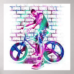 Colorful Bmx Poster - Bmx Bike Bicycle - Urban