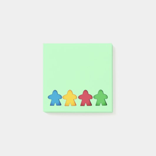 Colorful Board Game Meeple Post-it® Notes (Voorkant)