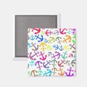 Colorful Boat Anchor Pattern Magneet (Voorkant / Achterkant)