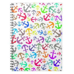 Colorful Boat Anchor Pattern Notitieboek