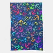 Colorful Boat Anchor Pattern Theedoek (Verticaal)