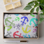 Colorful Boat Anchor Pattern Tissuepapier (Geschenk)