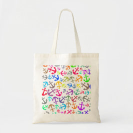 Colorful Boat Anchor Pattern Tote Bag