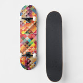 COLORFUL BOHEK SQUARES PATTERNS ACHTERGRONDVERSCHI SKATEBOARD (Voorkant)