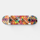 COLORFUL BOHEK SQUARES PATTERNS ACHTERGRONDVERSCHI SKATEBOARD (Horizontaal)