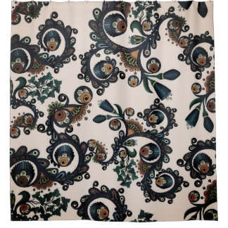 Colorful Bohemian Boho MOD Hippy Chic Pattern Show Douchegordijn