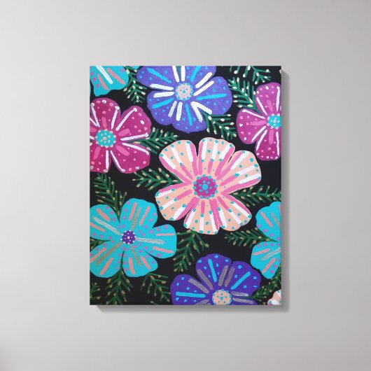 Colorful Bohemian Floral Canvas Afdruk (Voorkant)