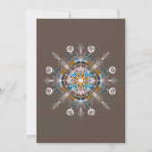 Colorful Bohemian Mandala Brown Boho Wedding Kaart (Achterkant)