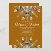 Colorful Bohemian Mandala Mustard Boho Wedding Kaart (Voorkant / Achterkant)
