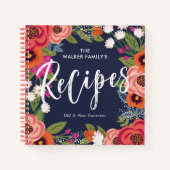 Colorful Boho Flowers Recipes Notitieboek (Voorkant)