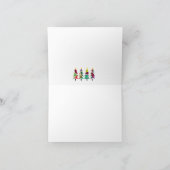 Colorful Boho kerstbomen Pattern Feestdagen Kaart (Binnen)